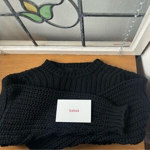 Babaà no 18 black cotton knit jumper, brand new!